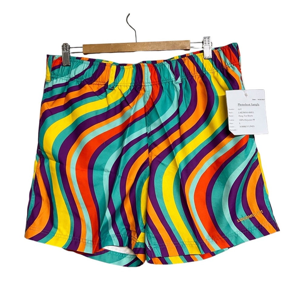 New Mens Loudmouth Hang Ten Printed‎ Golf Shorts